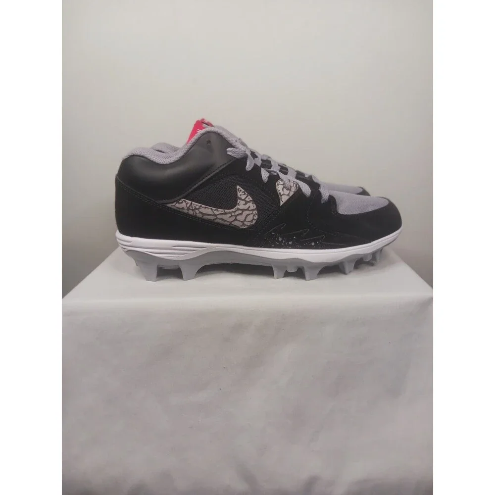 Nike Air Jordan Stadium 90 Low TD Black Cement Football HQ0210-060 Men’s Sz 9.5